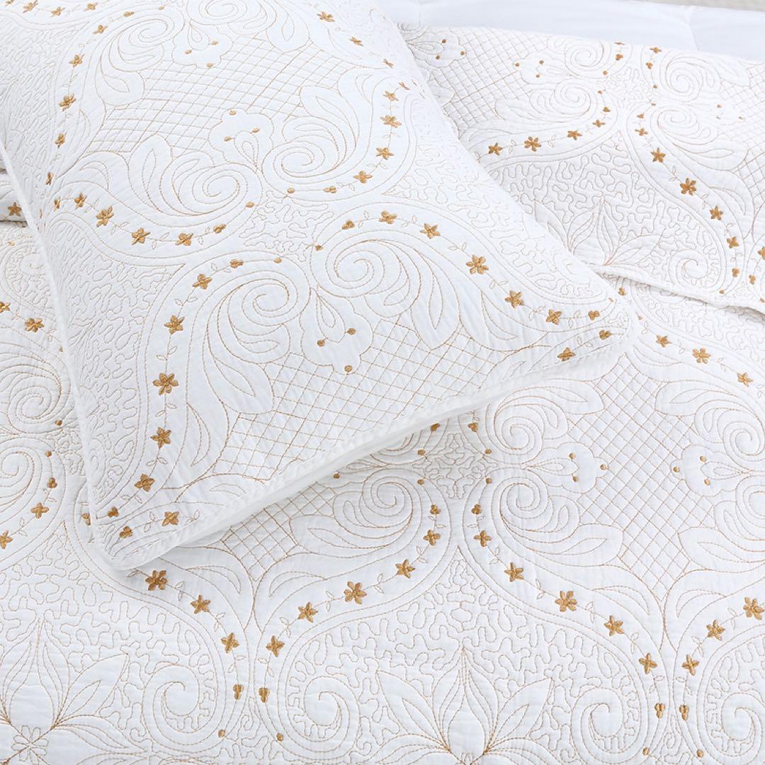 キルトベッドカバー3点セット綿マルチカバー キルティング MTX