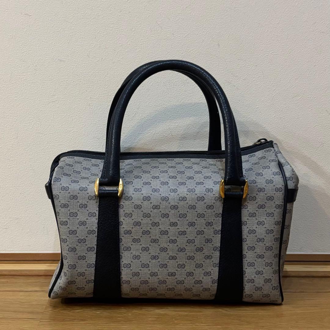 美品 GUCCI グッチ ハンドバッグ マイクロGG チャーム付き