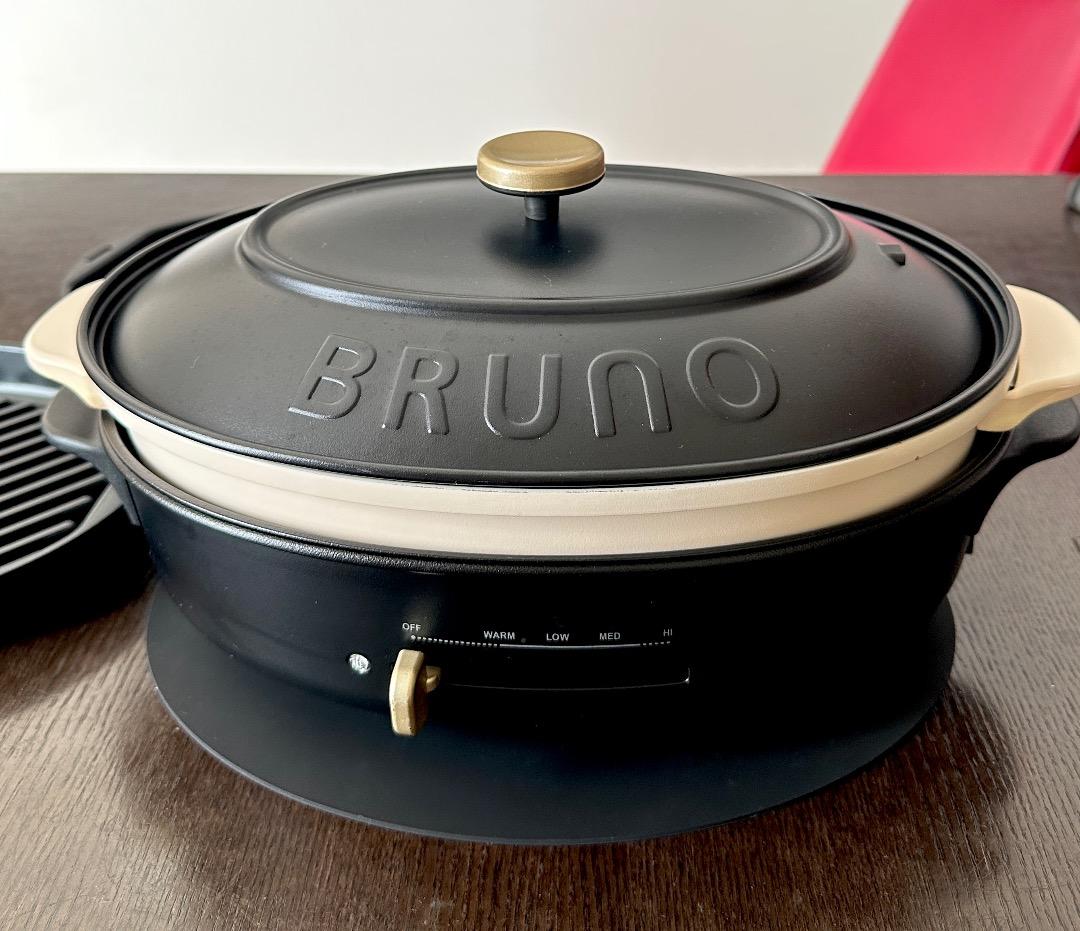 BRUNO オーバルホットプレート 焼肉BBQ グリルプレート付 取扱説明書付