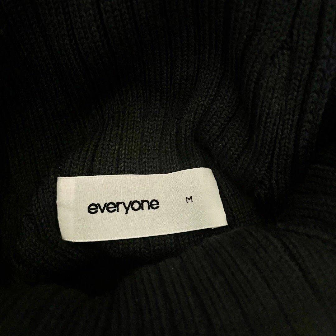 美品！ everyone ネイビー タートルネック リブニット セーター M