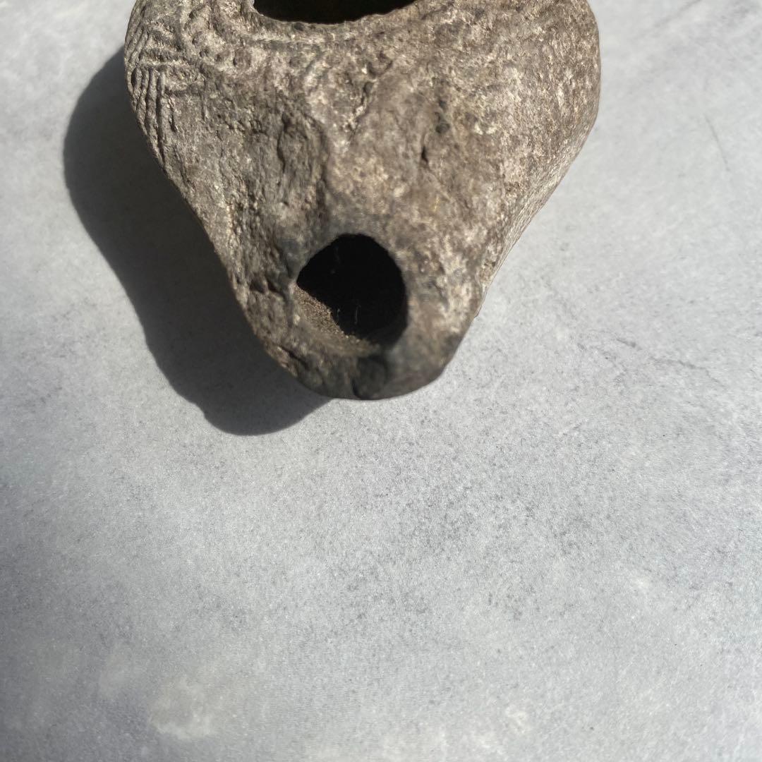 古代ローマ　アンティークオイルランプ　テコラッタ　8cm 48g