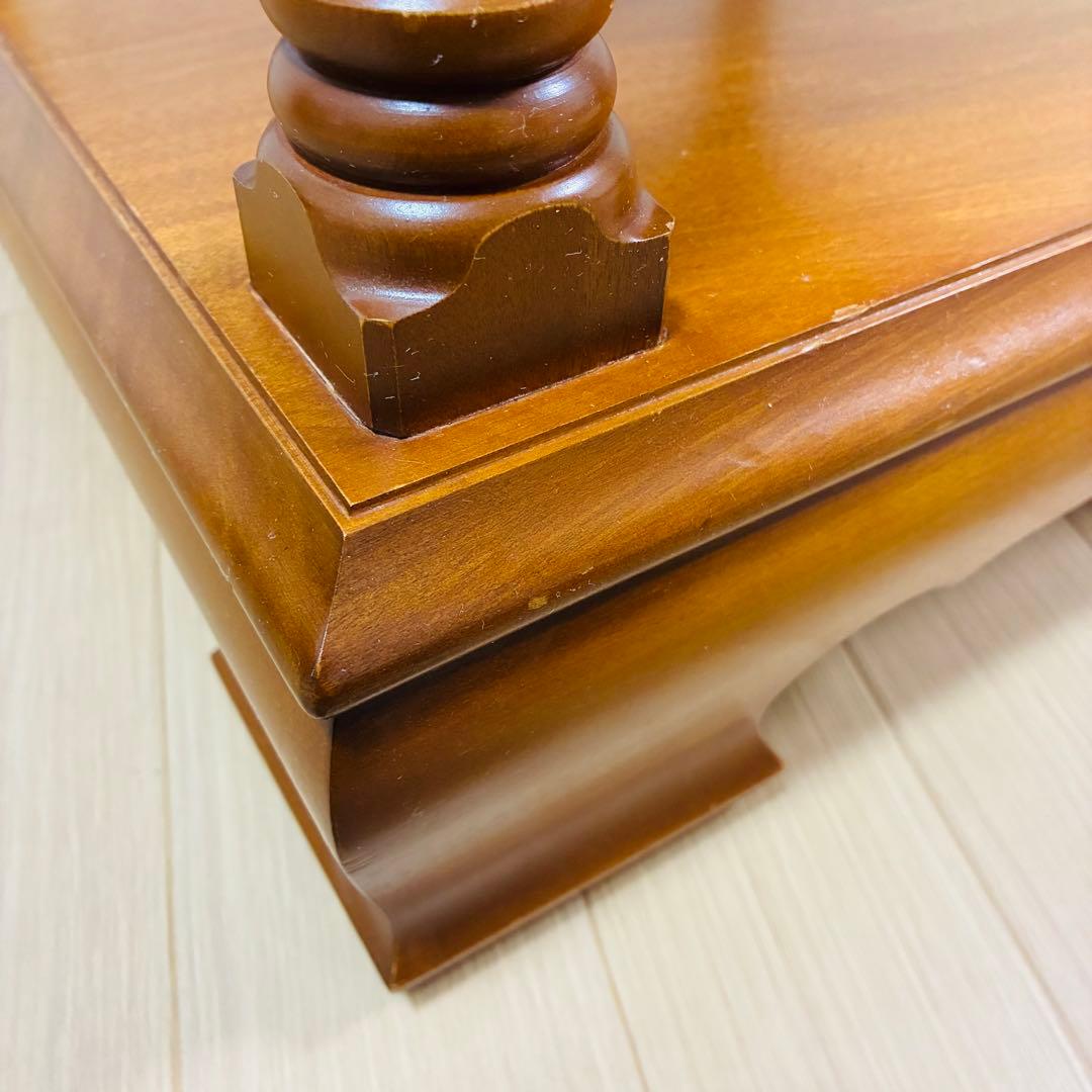 【希少】横浜ダニエル 樺材 ナイト テーブル サイド 引出し 飾り台 ①