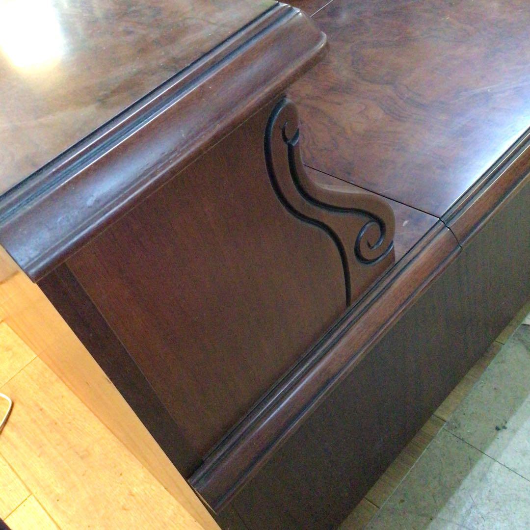 オールド　カリモク家具 コーナーテーブル