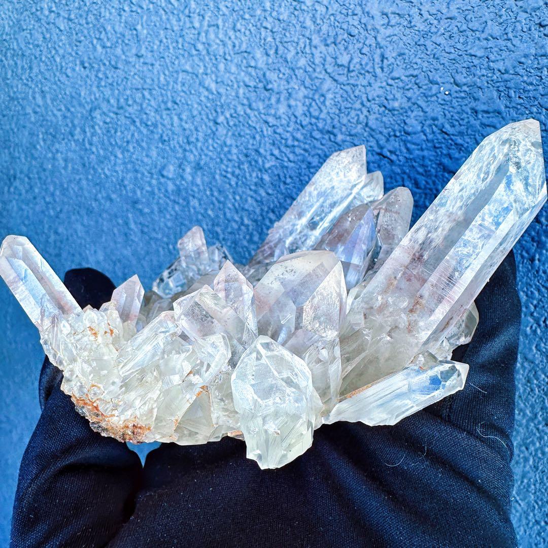 希少高透明度❗️マニカラン産キラキラ☆ヒマラヤ水晶クラスター超強いパワーA1413