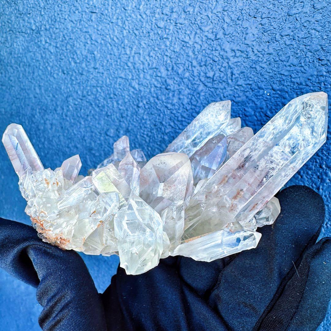 希少高透明度❗️マニカラン産キラキラ☆ヒマラヤ水晶クラスター超強いパワーA1413