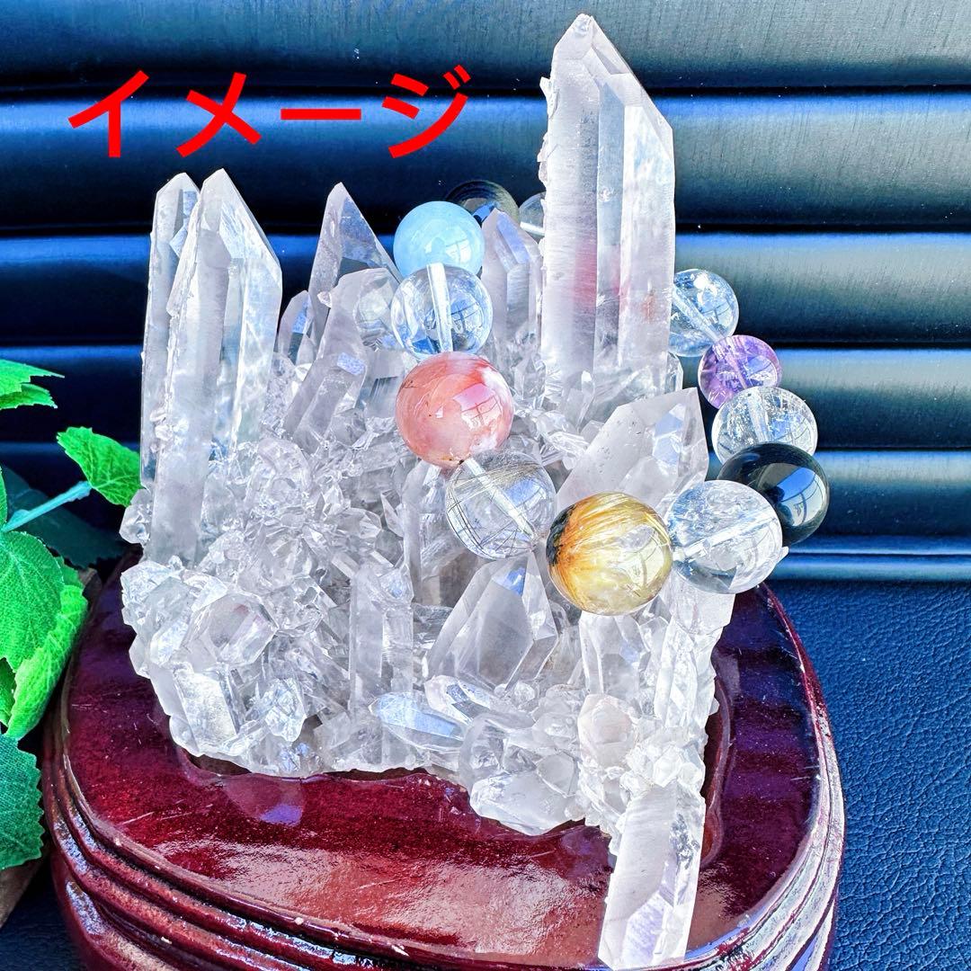希少高透明度❗️マニカラン産キラキラ☆ヒマラヤ水晶クラスター超強いパワーA1413