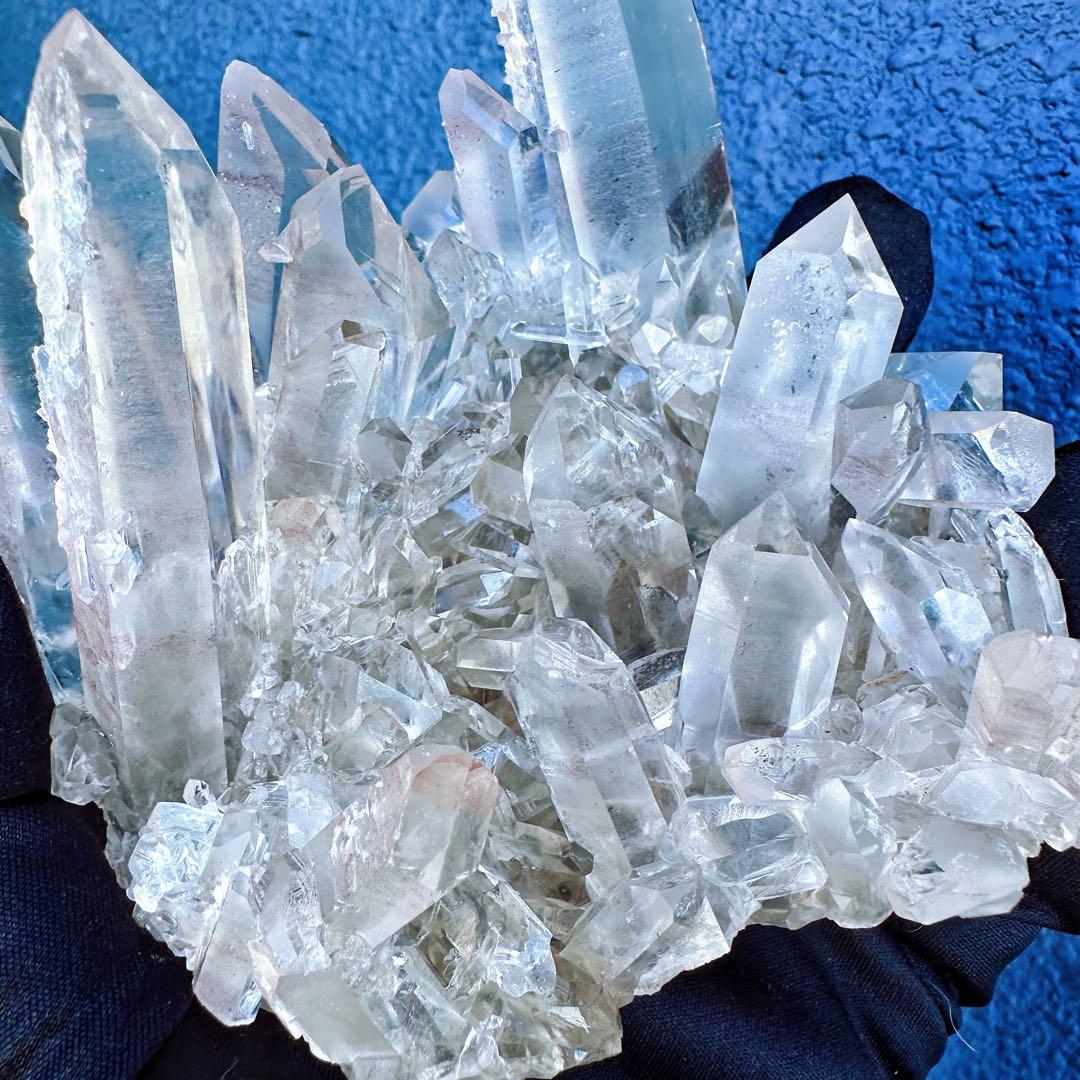 希少高透明度❗️マニカラン産キラキラ☆ヒマラヤ水晶クラスター超強いパワーA1413