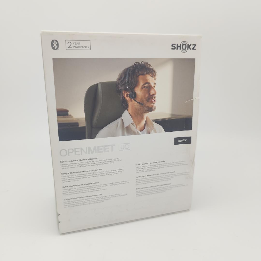 Shokz OpenMeet UC ビジネスオープンイヤーヘッドセット ブラック