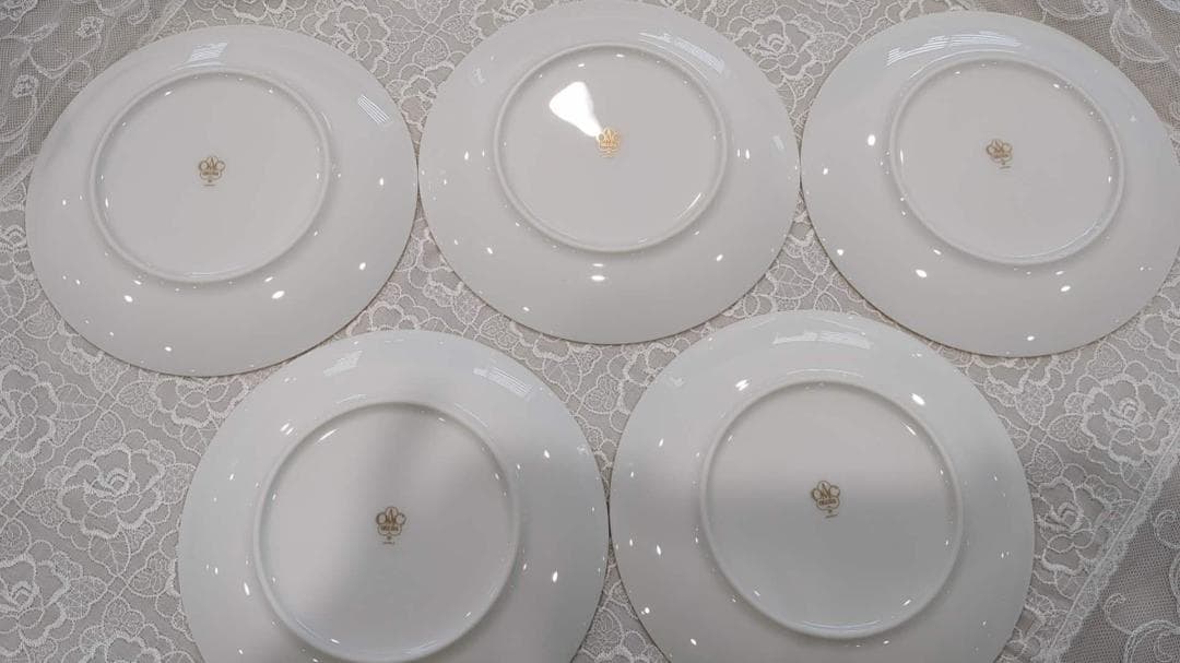 大倉陶園　ブルーローズ　16cm プレート　5枚セット