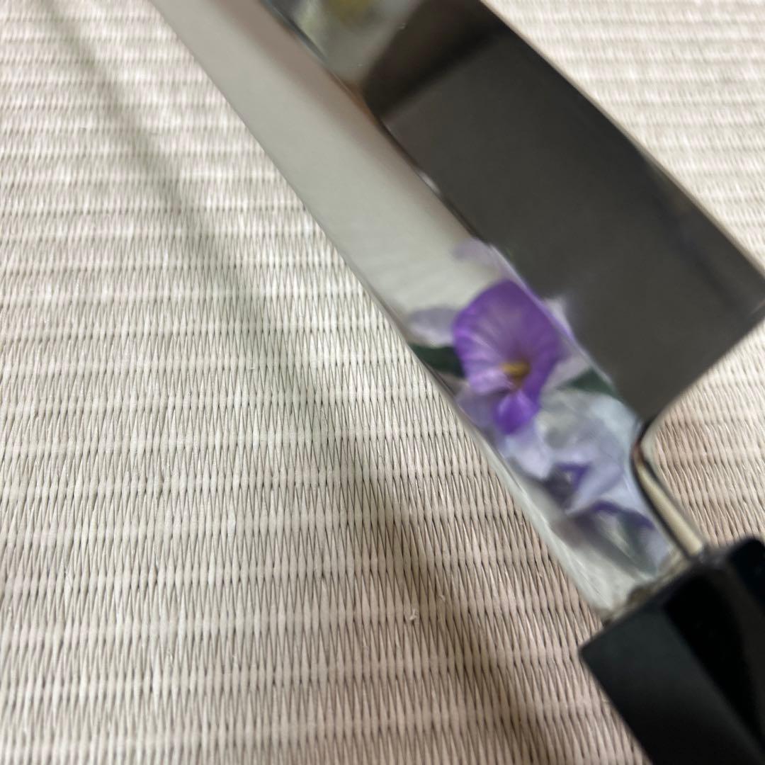 先丸　柳刃　包丁　和包丁　V金10号　本焼　鏡面　鬼反り　尺二　黒檀黒水牛八角柄