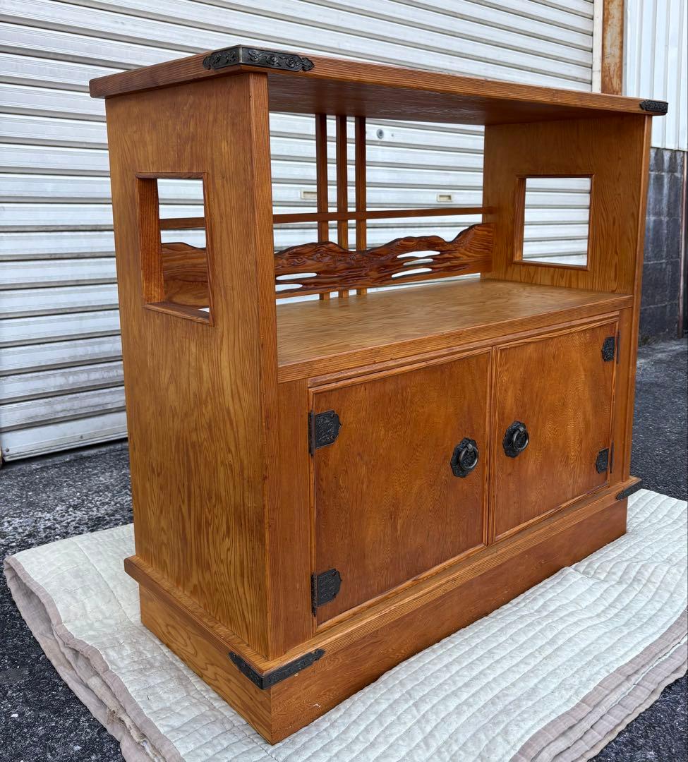 世界遺産鹿児島県産 屋久杉 茶棚 飾り棚 茶箪笥 和家具 伝統 値下げ