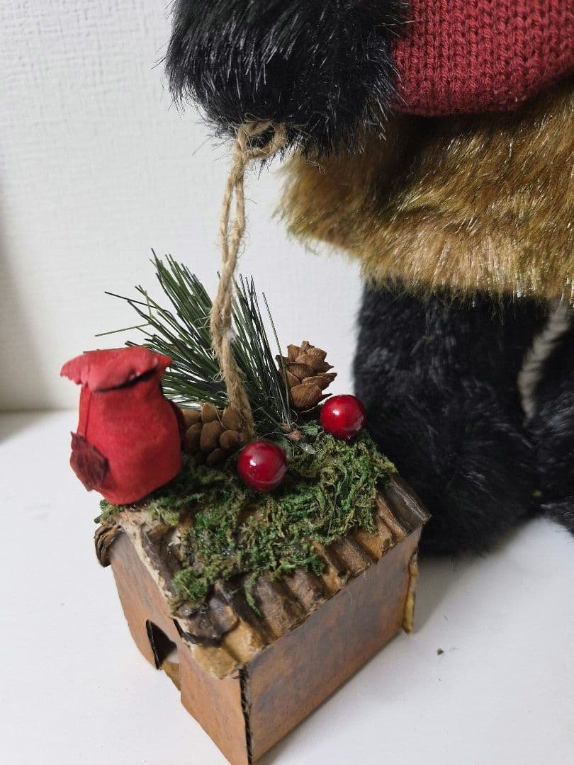 クリスマス　ベアー　くまのぬいぐるみ　ヴィンテージ　レトロ　激レア　輸入雑貨