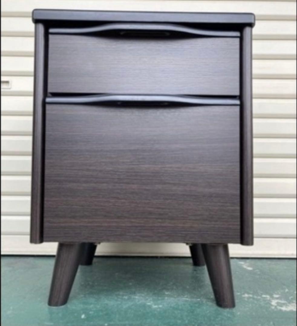 ニトリ　サイドテーブル(アスカ 2段 DBR)