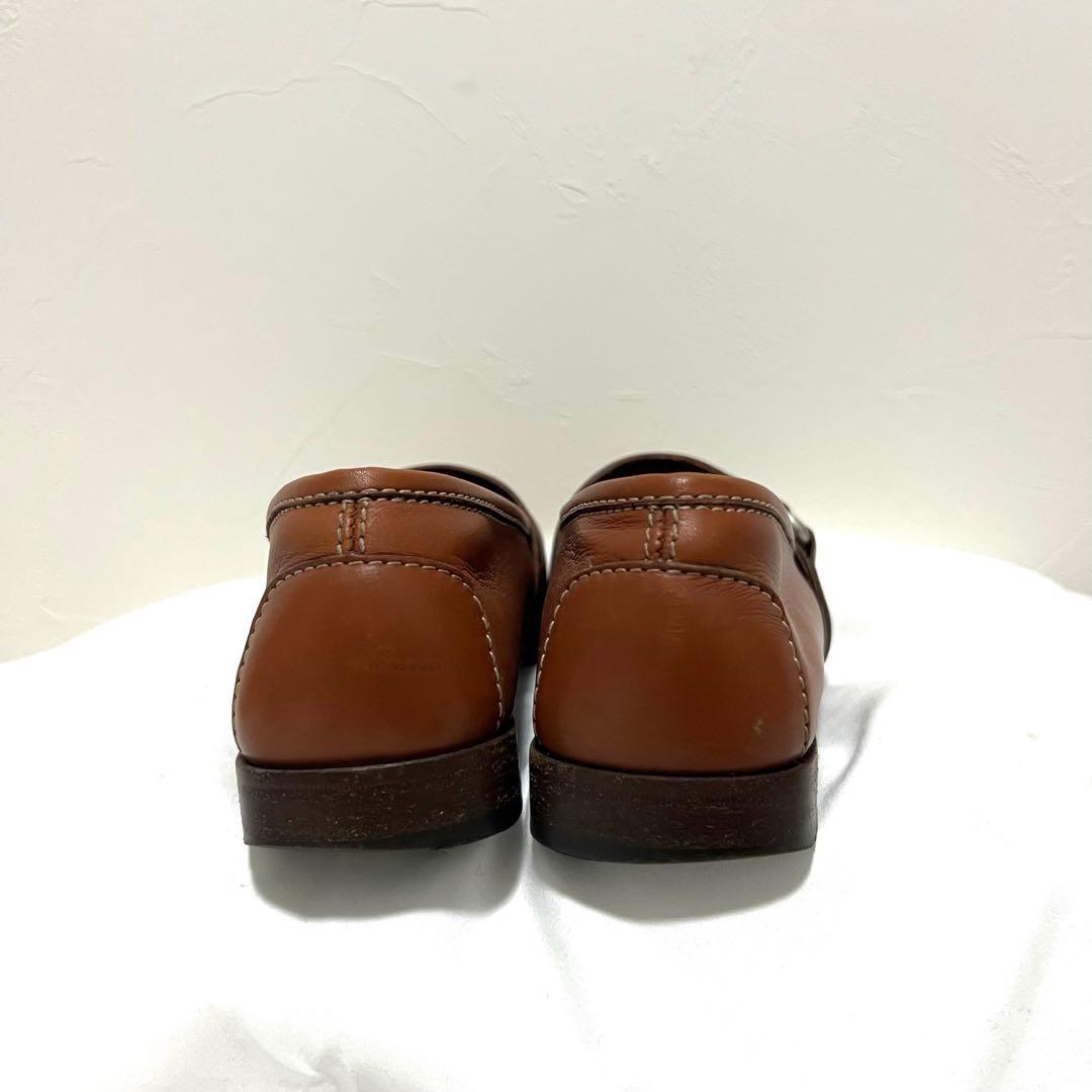 vintage old Celine セリーヌ レザー ローファー バックル