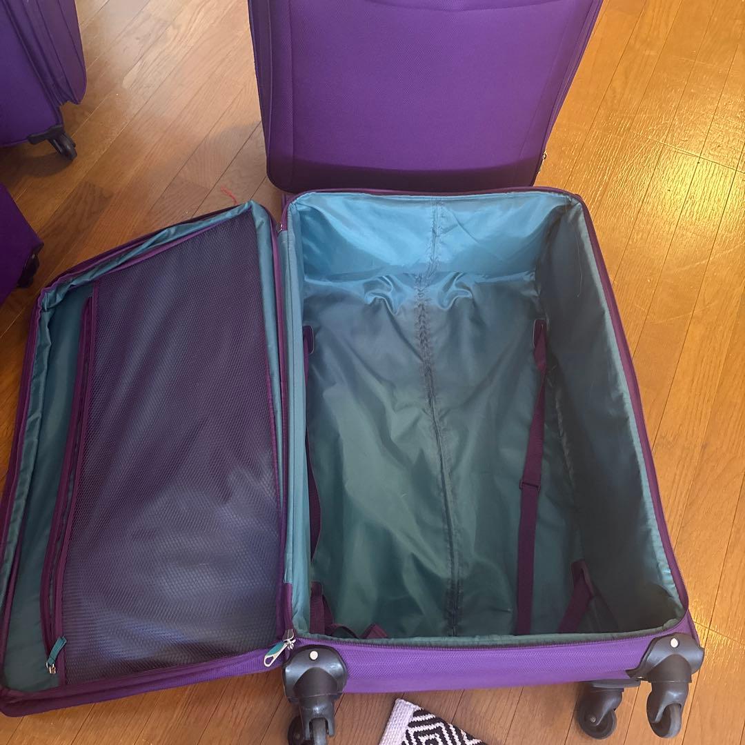 パープル大型キャリーケース