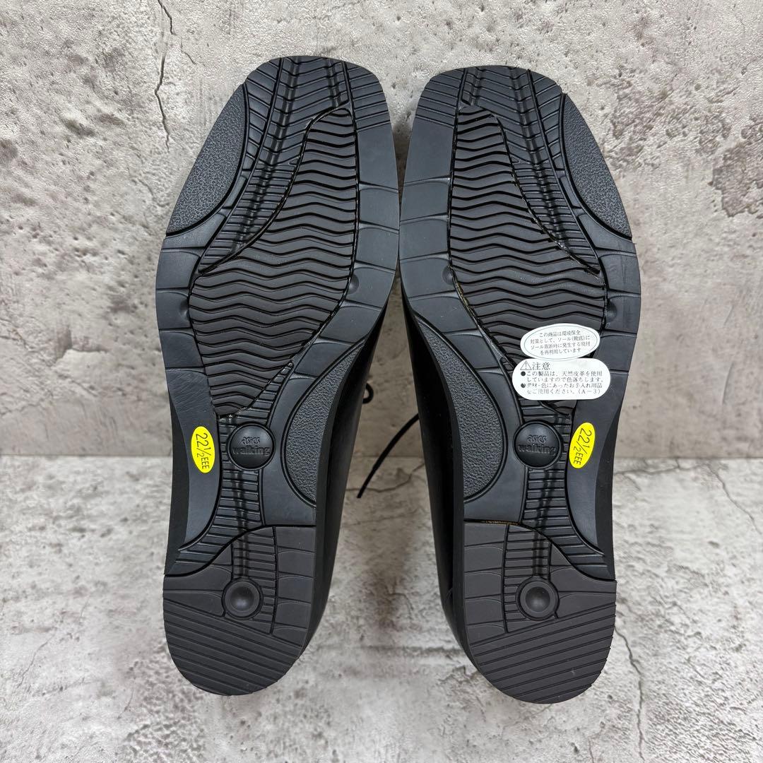 【未使用】PEDALA by asics レザーシューズ 黒 22.5 EEE