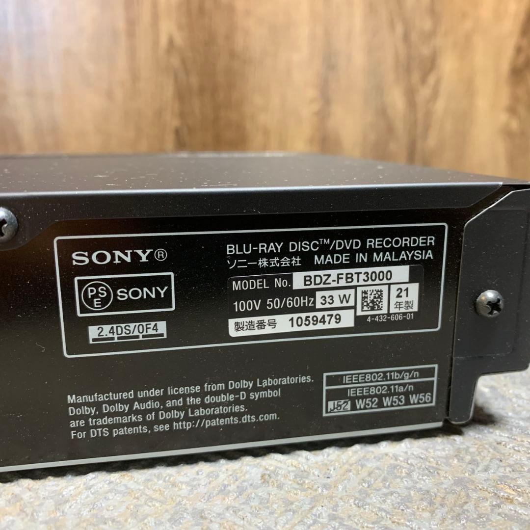 H848\" SONY HDD 3TB ブルーレイレコーダー BDZ-ET3000
