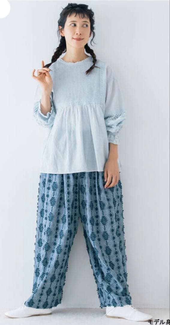 はな　kazumi×Samansa Mos2】 袖レース前後着ブラウス