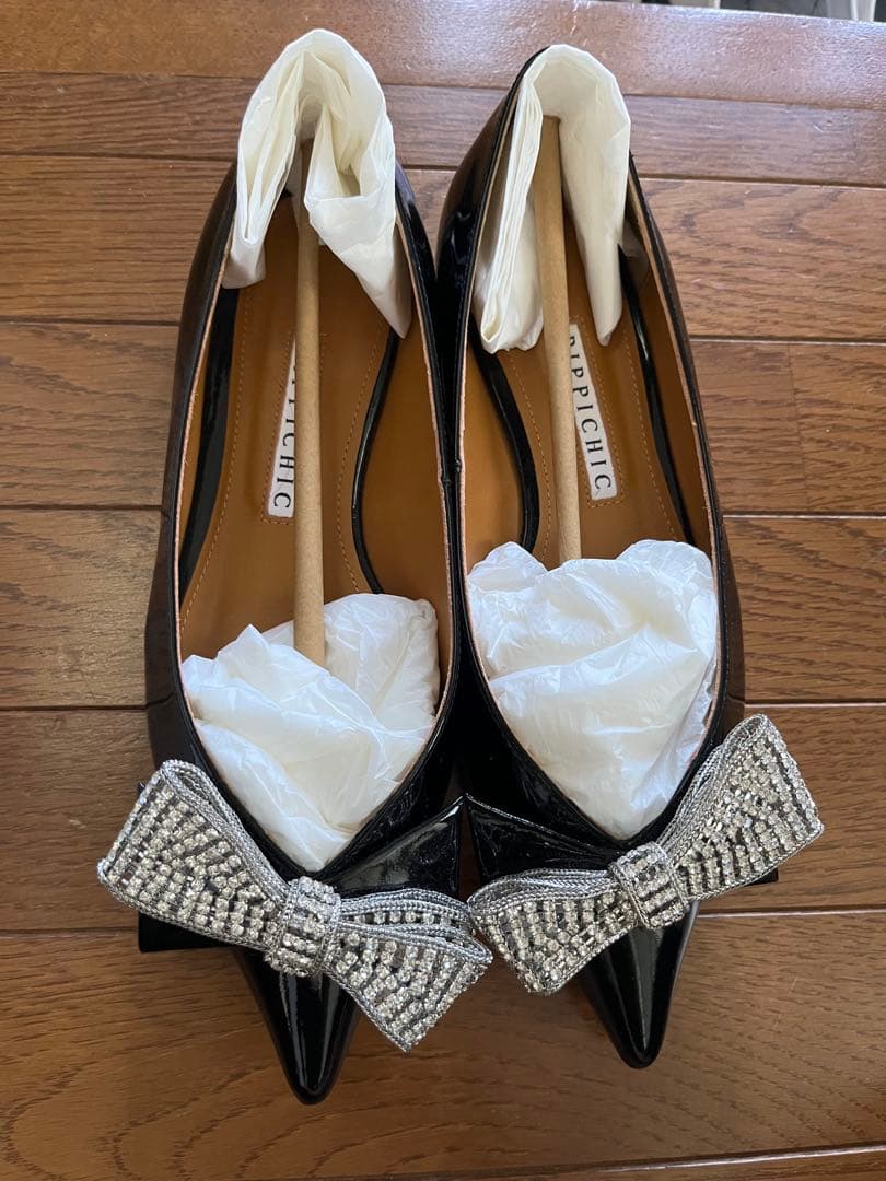 PIPPICHIC リボン パテント フラットシューズ　ピッピシック　アローズ