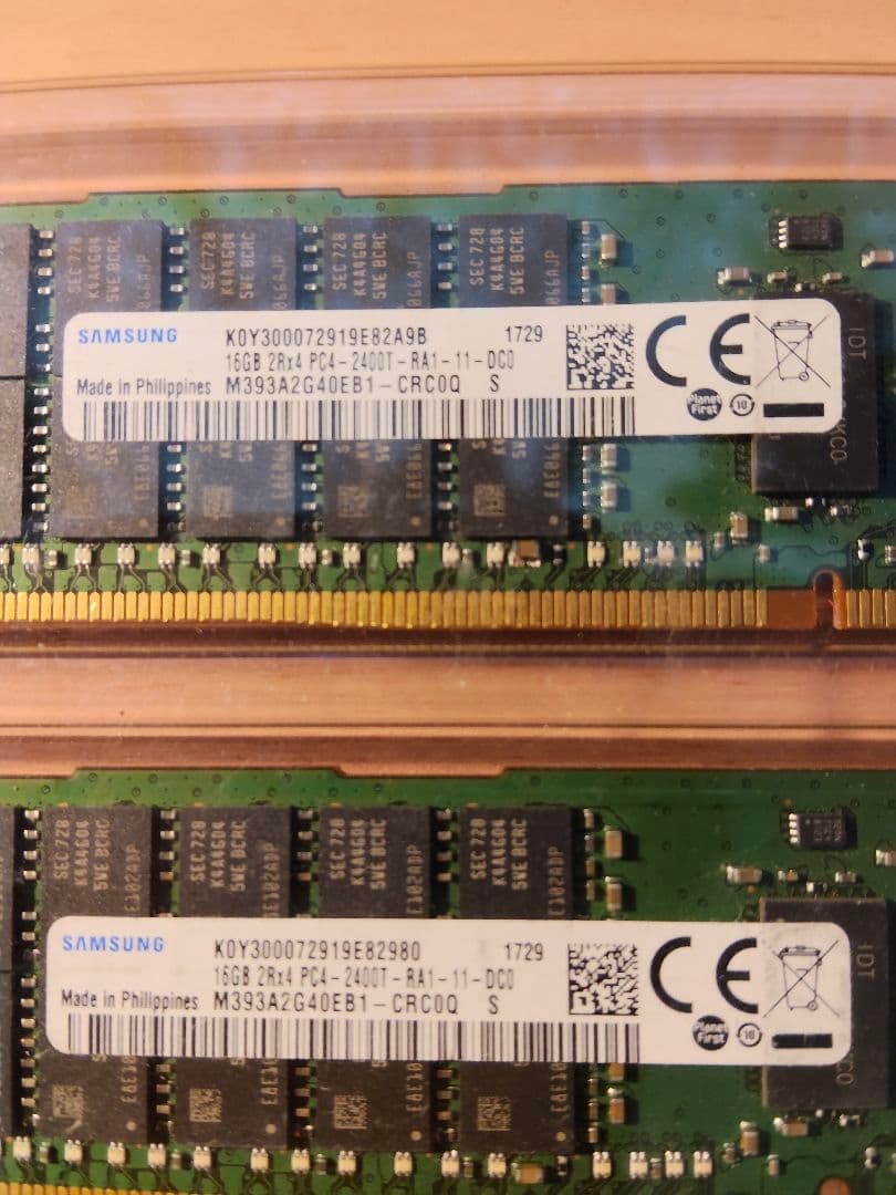 SAMSUNG製ＰＣ4メモリー１６ギガ2枚セット３２ギガ分