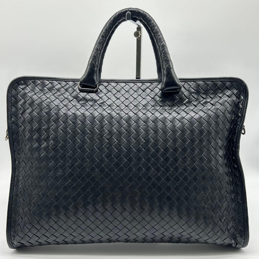 【良品！✨】ボッテガヴェネタ イントレチャート ビジネスバッグ 黒 2way