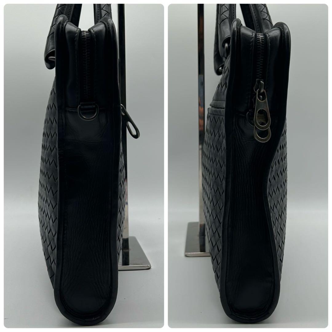 【良品！✨】ボッテガヴェネタ イントレチャート ビジネスバッグ 黒 2way