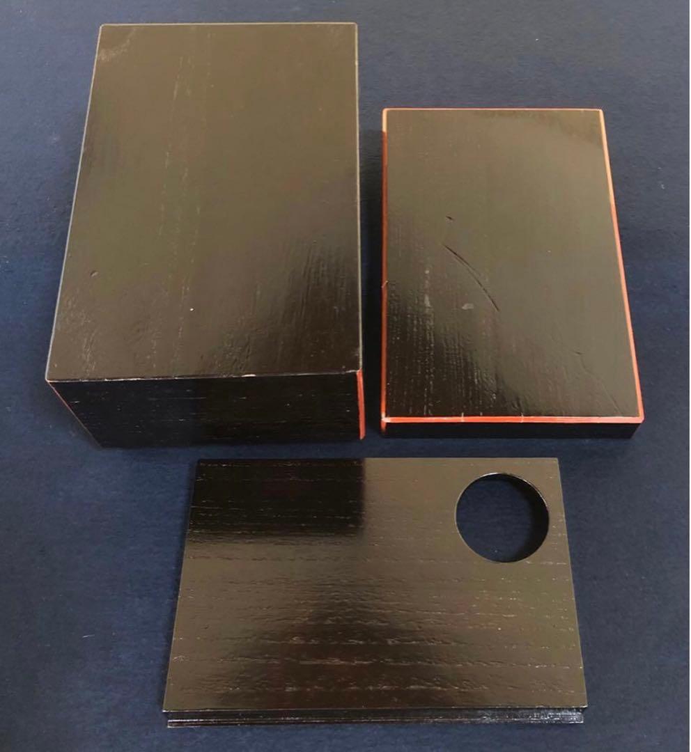 《R》茶道具 黒柿合せ塗 茶箱 お茶道具6点付　260109き2