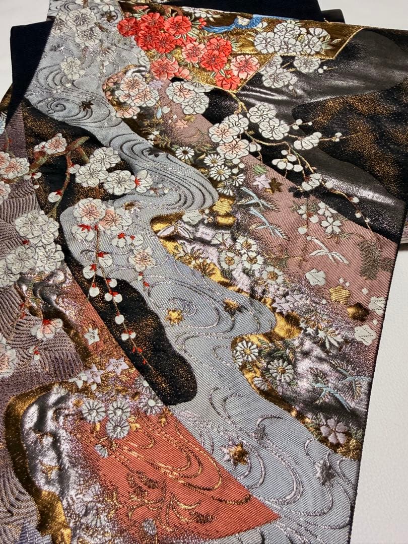 高級 袋帯 正絹 六通柄 純金箔24K ゴールド フォーマル 留袖 訪問着