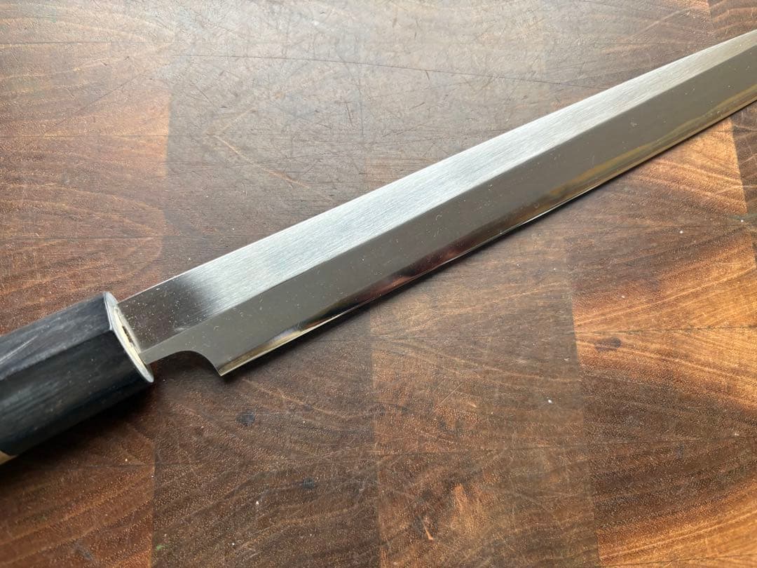 堺打刃物　霞　柳刃　240mm 包丁　白鋼　和包丁　 刺身　研ぎ磨き済　釣り