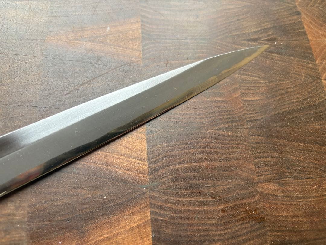 堺打刃物　霞　柳刃　240mm 包丁　白鋼　和包丁　 刺身　研ぎ磨き済　釣り