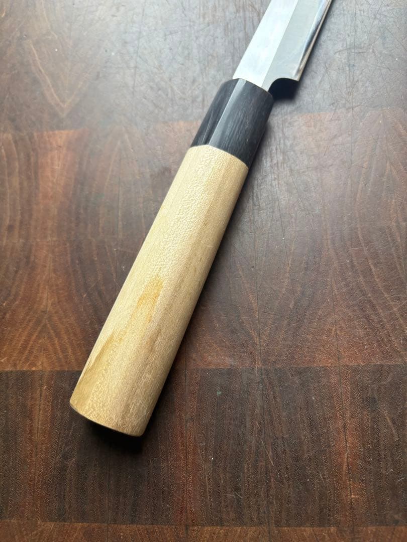 堺打刃物　霞　柳刃　240mm 包丁　白鋼　和包丁　 刺身　研ぎ磨き済　釣り