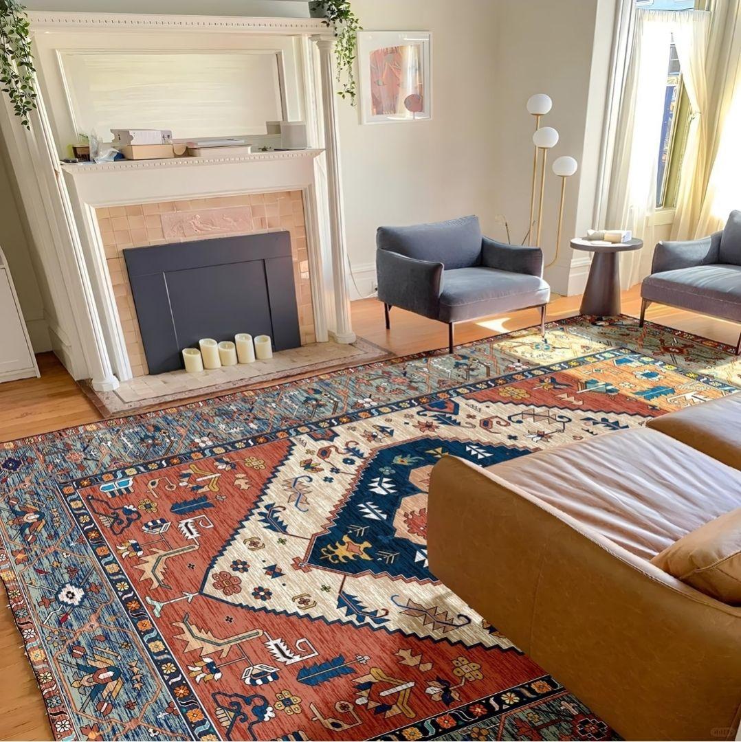 ペルシャ風絨毯 ラグ 洗える 160x200cm　お洒落　高級　春夏