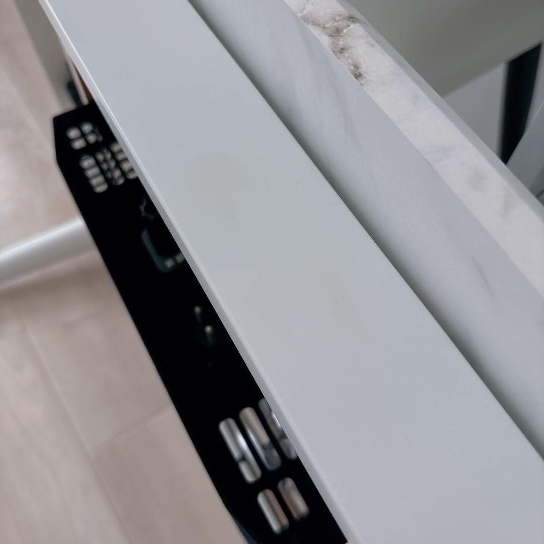 【美品】Francfranc こたつテーブル 白×マーブル S 800×600