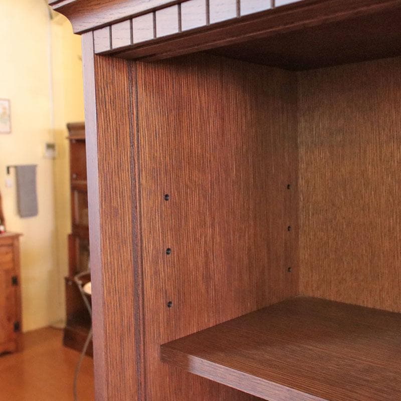 国産ブックシェルフ 本棚 幅88cm 木製シェルフ 引出付き 699-847