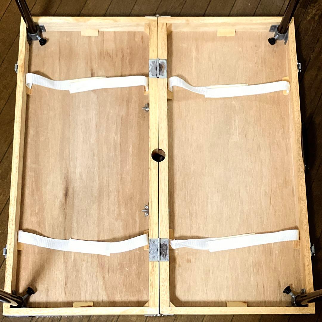 【NATURAL PEOPLE】アウトドアテーブルチェアセット　木製　レトロ