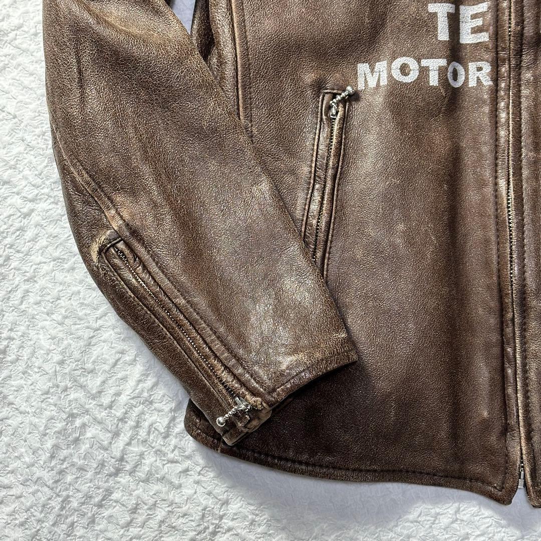 AVIREX レザー ジャケット シングルライダース ヴィンテージ加工 XL