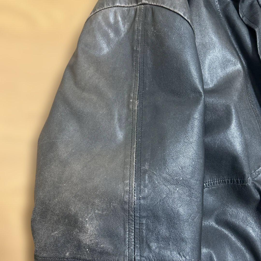 eddie bauer 80s ダウン　レザージャケット　黒タグ　最終値下げ‼️