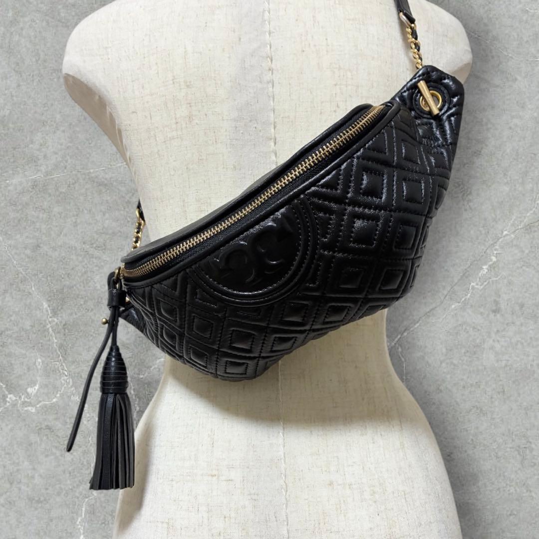 Tory Burch トリーバーチ ウエストバッグ キルティングレザー BLK