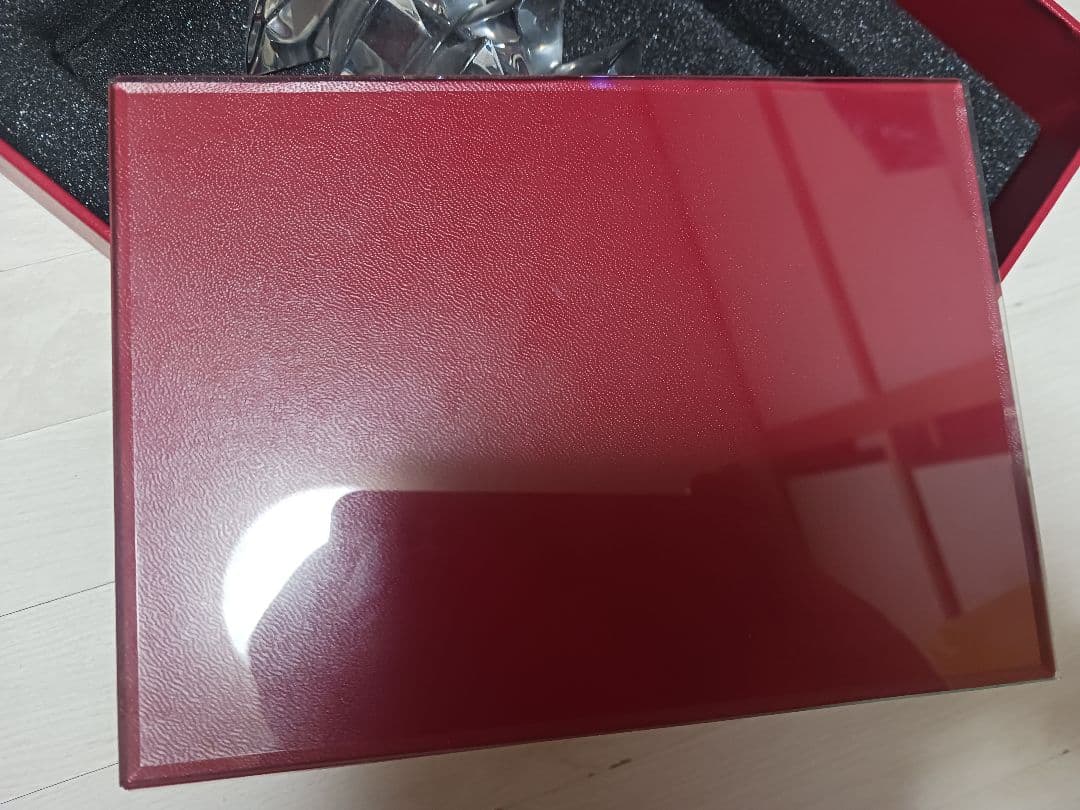 若干難ありBaccarat クリスタルフォトフレーム 赤