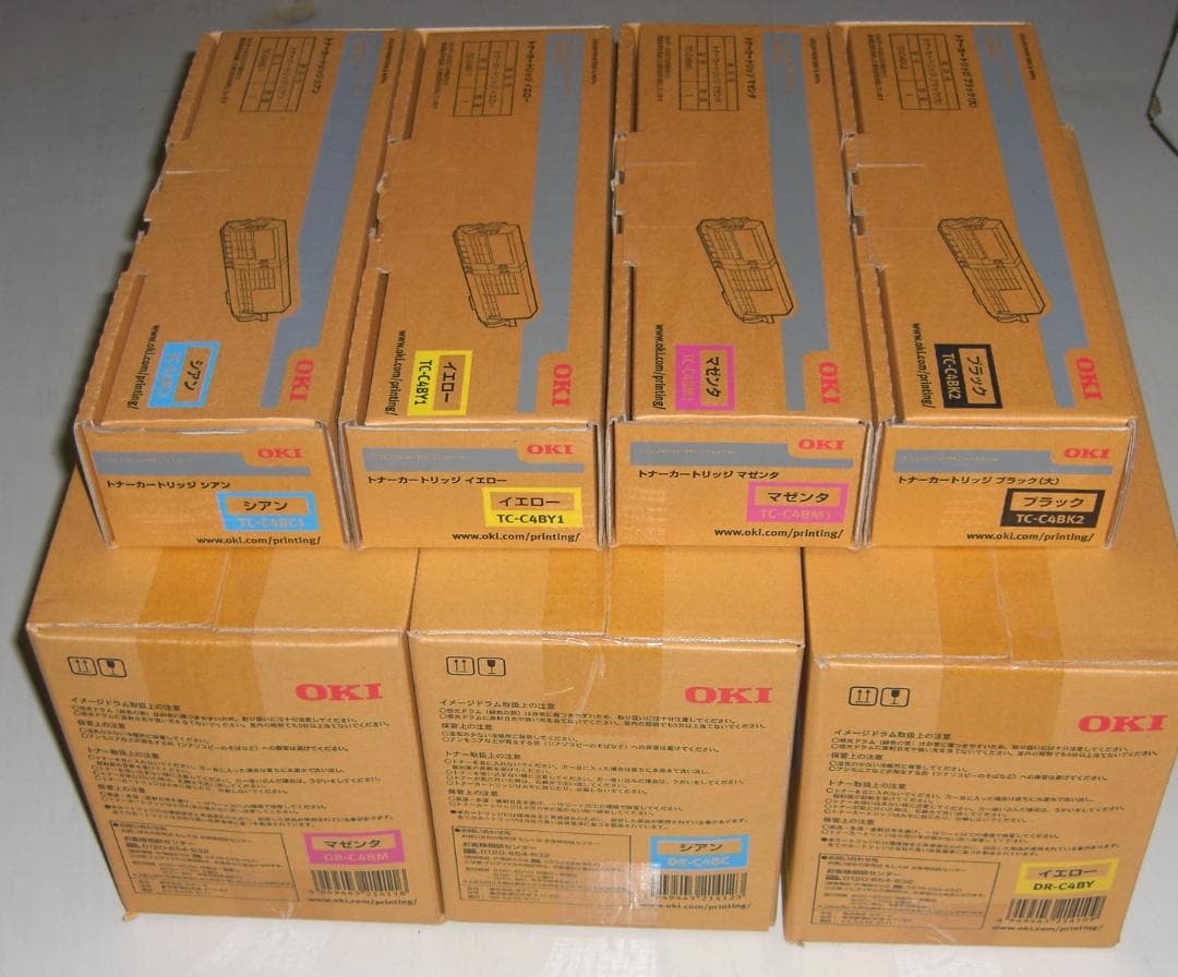 OKI DR-C4B 純正ドラム TC-C4B 純正トナー