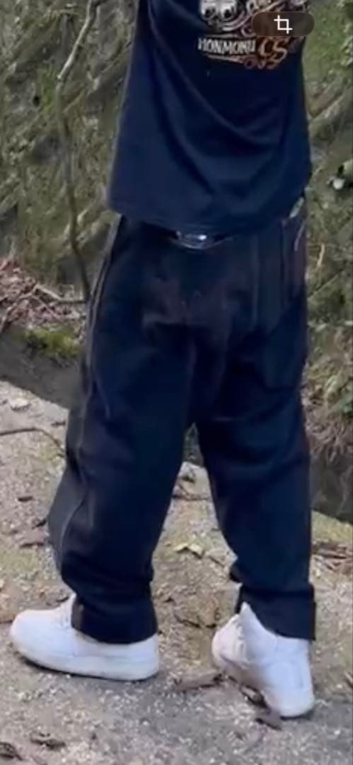 パンツ CASH ONLY BAGGY DENIM JEANS WASHED BLACK