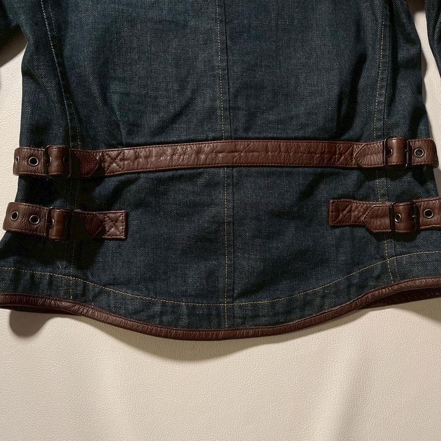 m*☆様 【美品】マックスフリッツ　レザー×デニムコンビ ライディングジャケット