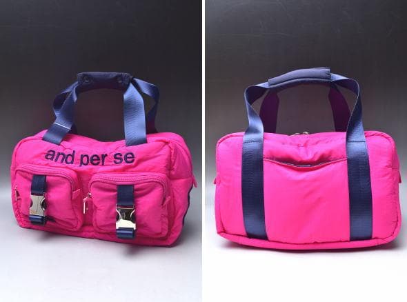 新品 and per se アンパスィ 中綿 カートバッグ ピンク