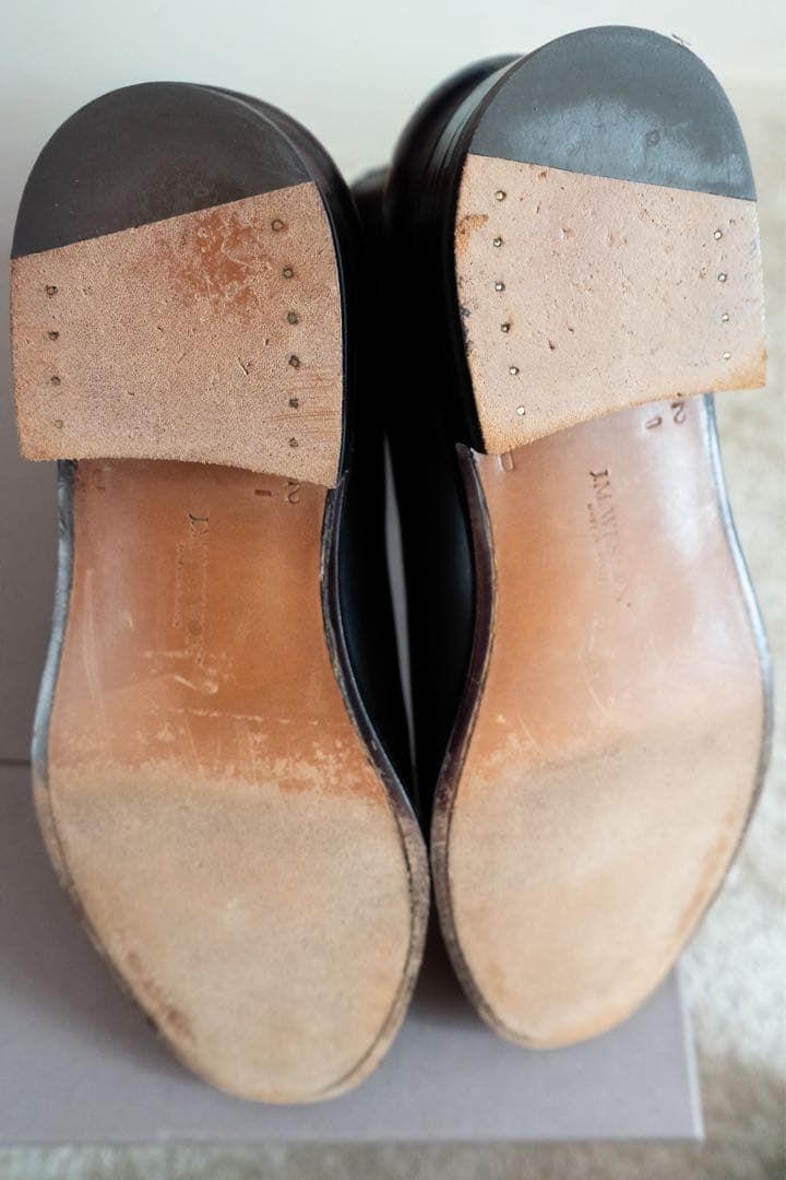 ブラックレザー サイドゴアブーツ