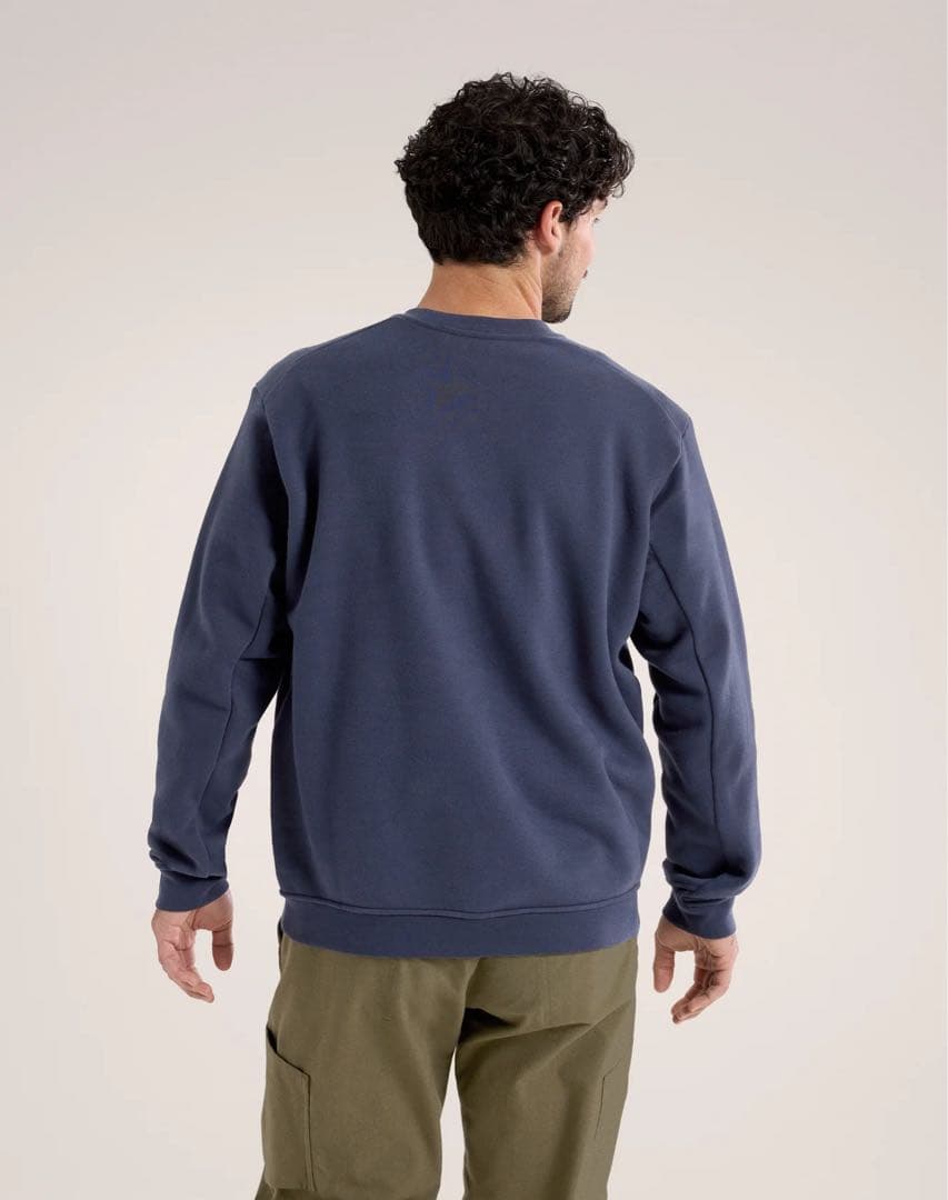 【新品未使用】Small Emblem Fleece Crew M ネイビー