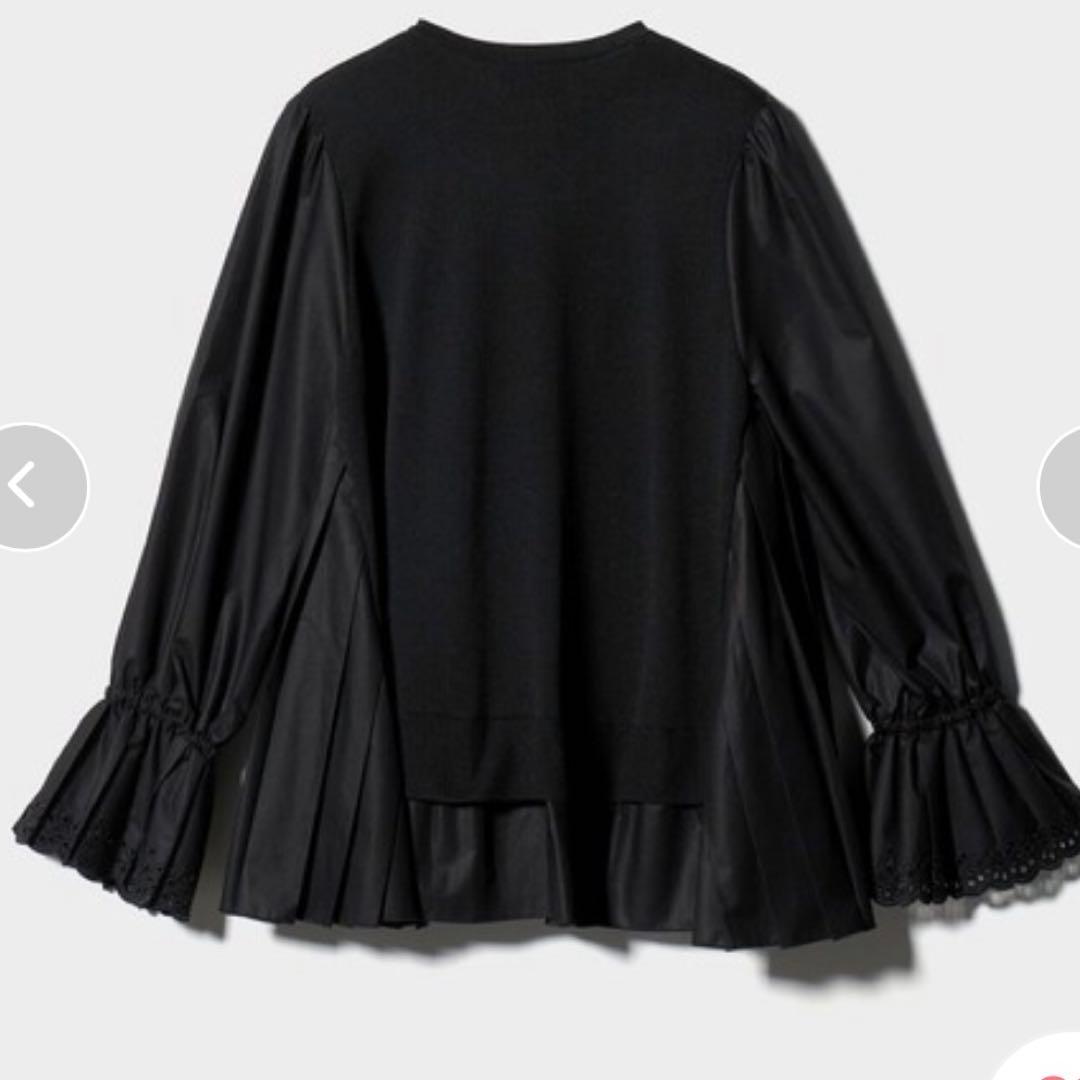 UNITED ARROWS プリーツ コンビ ニット ブラウス