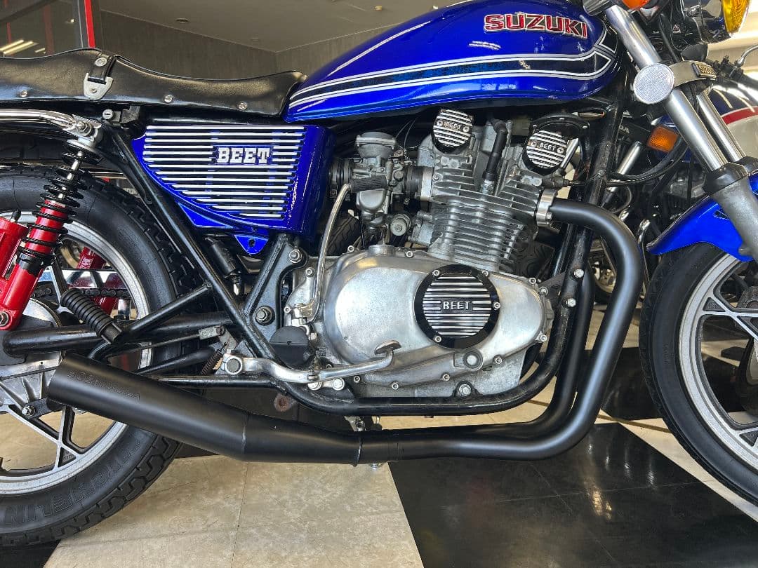 GS400ショート管マフラー黒送料込み