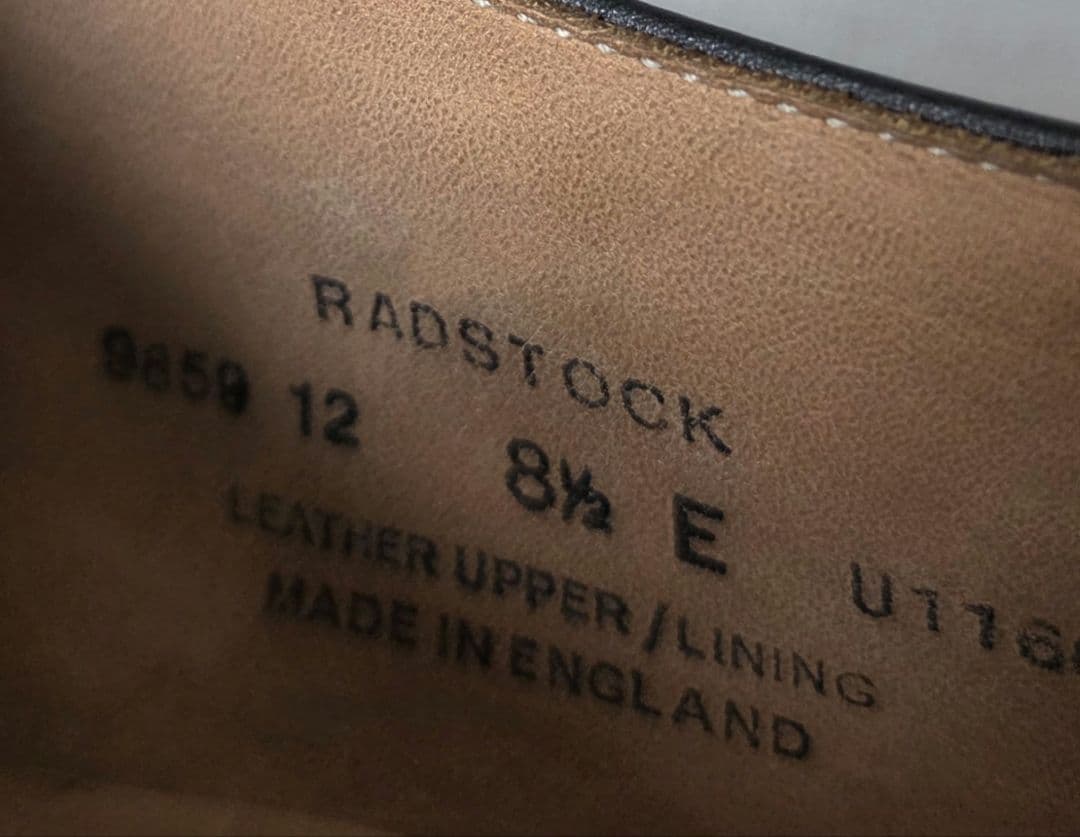靴 CROCKETT&JONES RADSTOCK 8.5E