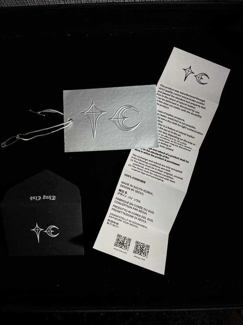 希少品　Thug club レザーフリンジショルダーバック　BLK