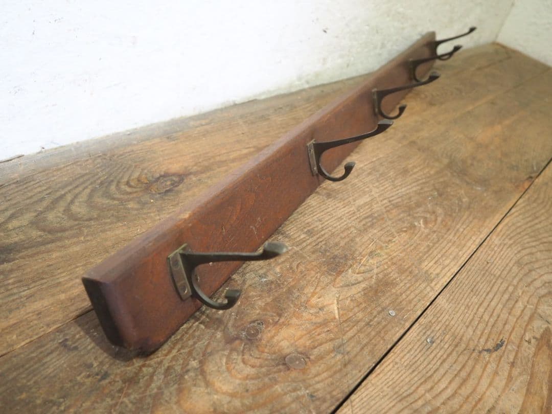 1175 ①アンティーク　ウォールフック　壁掛け　帽子掛け　金具　古道具レトロ